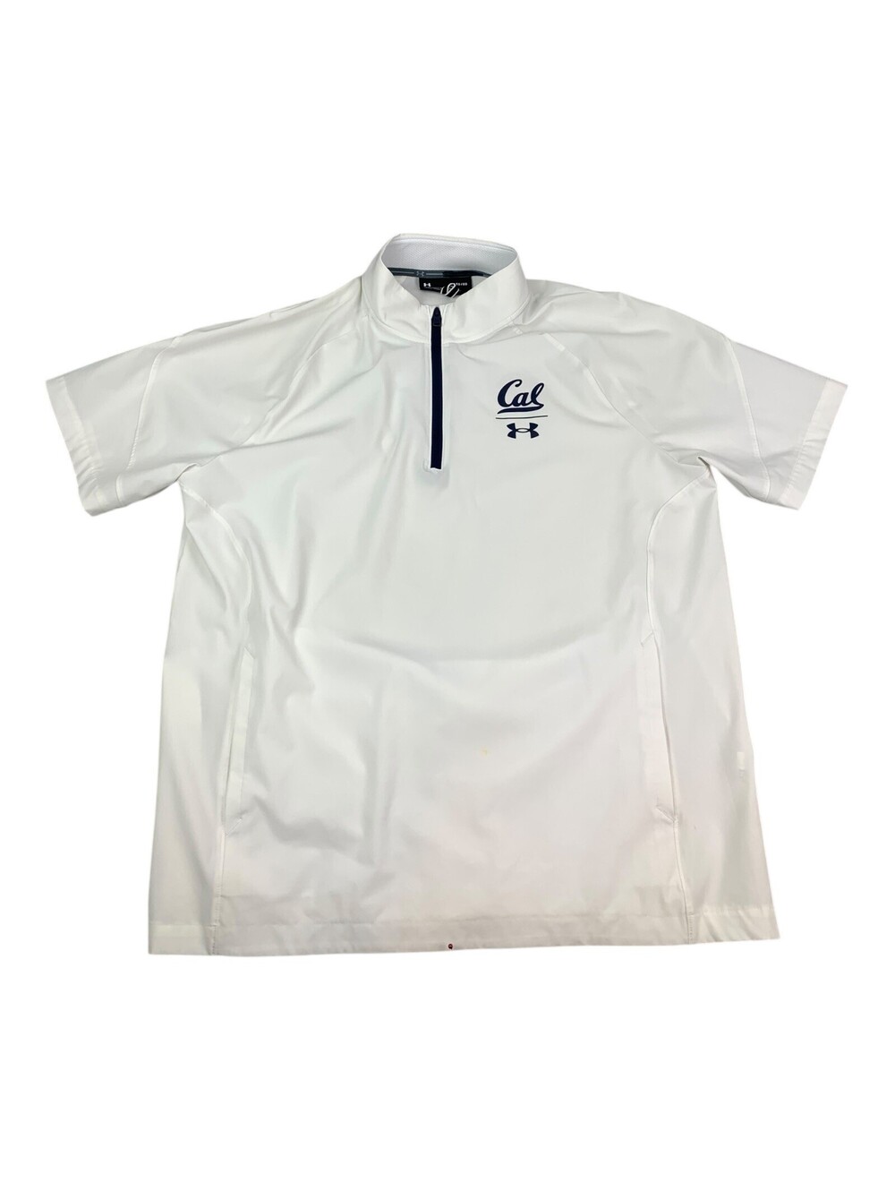 California Golden Bears Under Armour 1/4 Zip Pullover, White, Men's Size XL